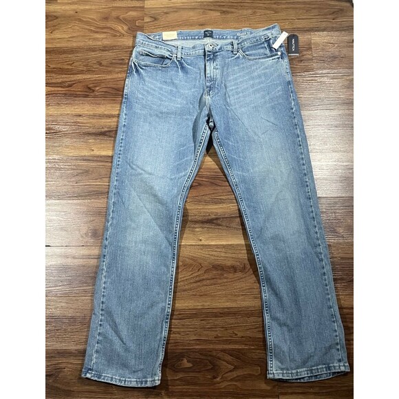 Nautica Jeans Relaxed Fit Stretch Straight Leg Cotton Blue Denim Men's 38X34 NEW - Picture 1 of 11